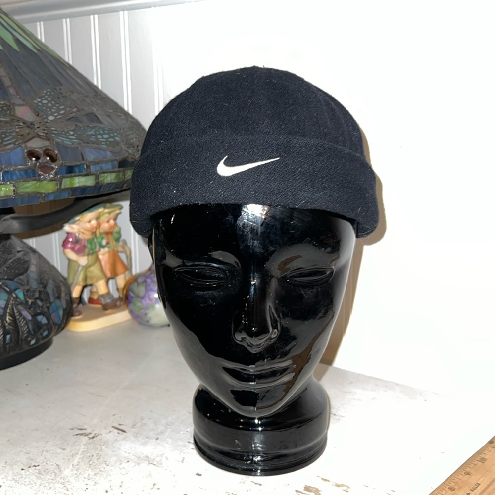 90s Nike Streetwear wool blend beanie hat